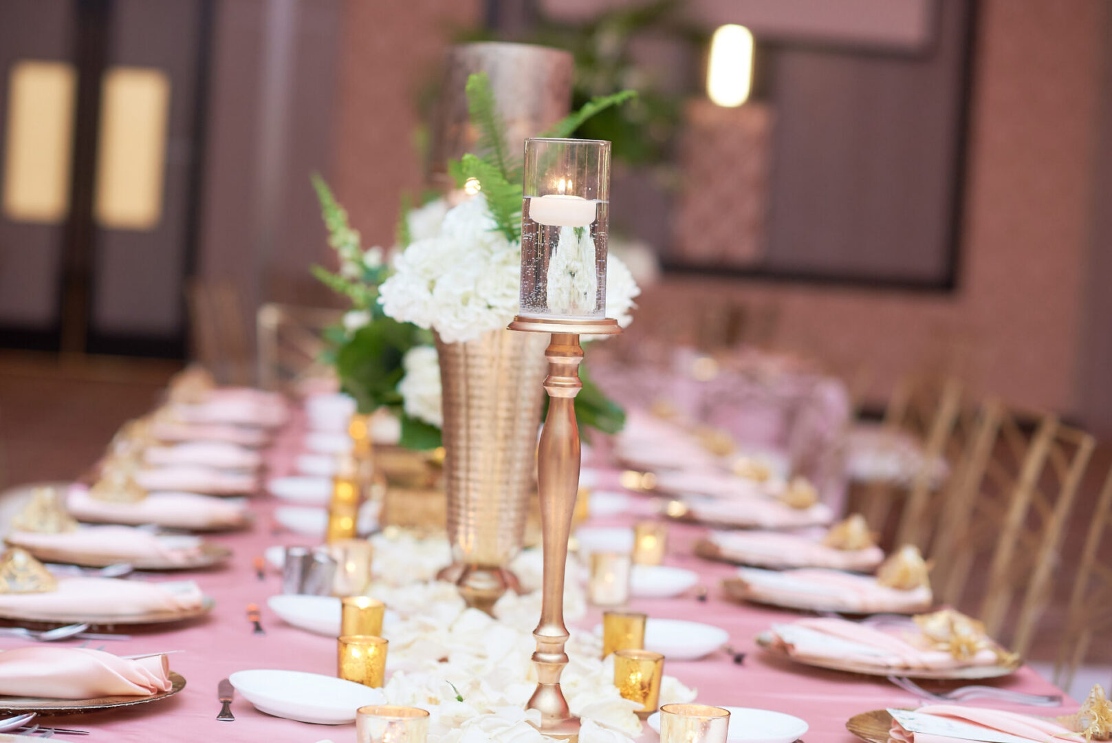 wedding reception long table