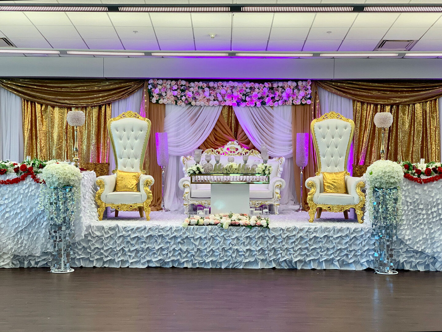 wedding reception stage