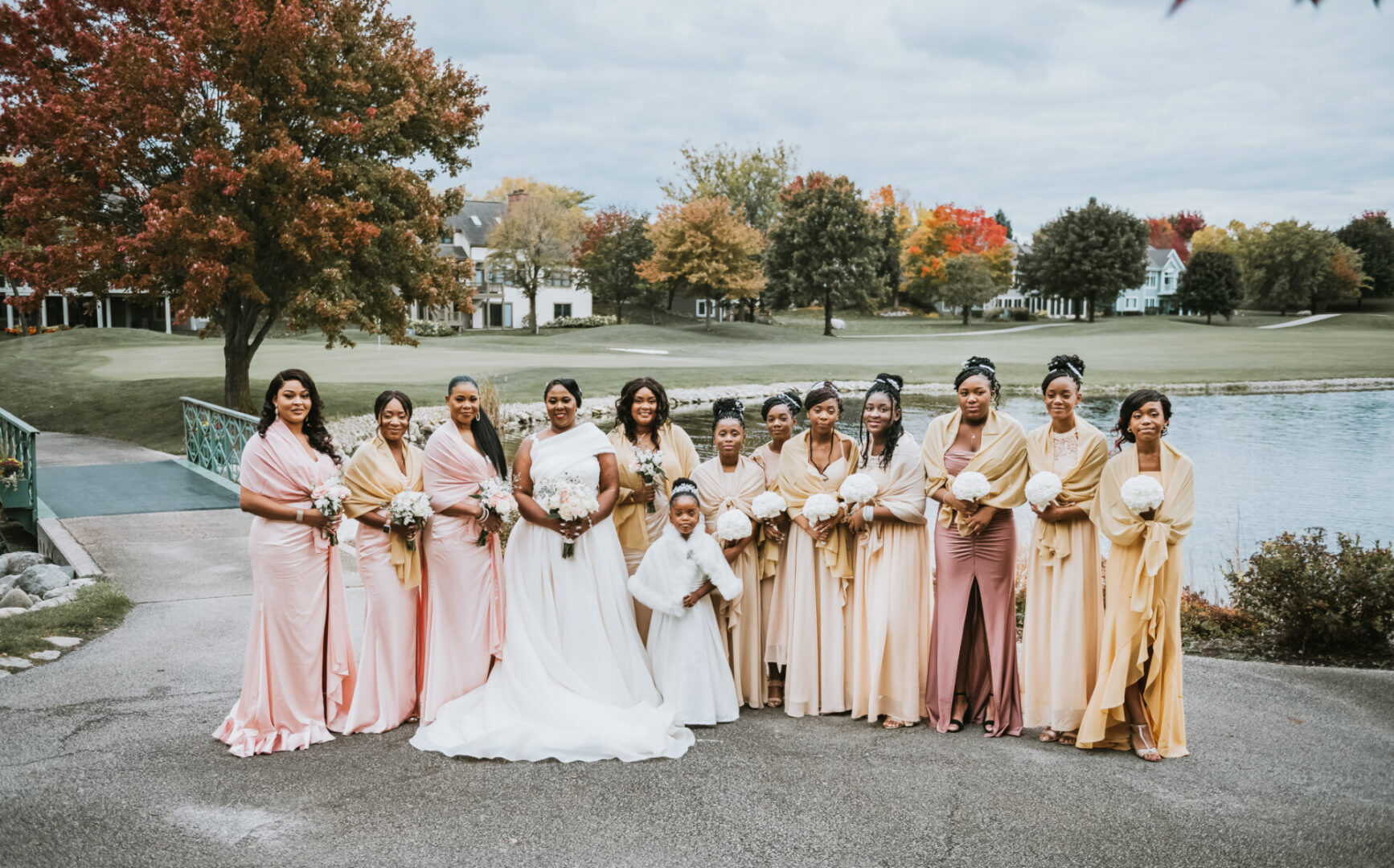 Bride, matrons and junior brides