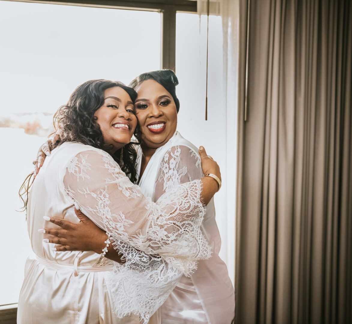 Bride and her matron of honor