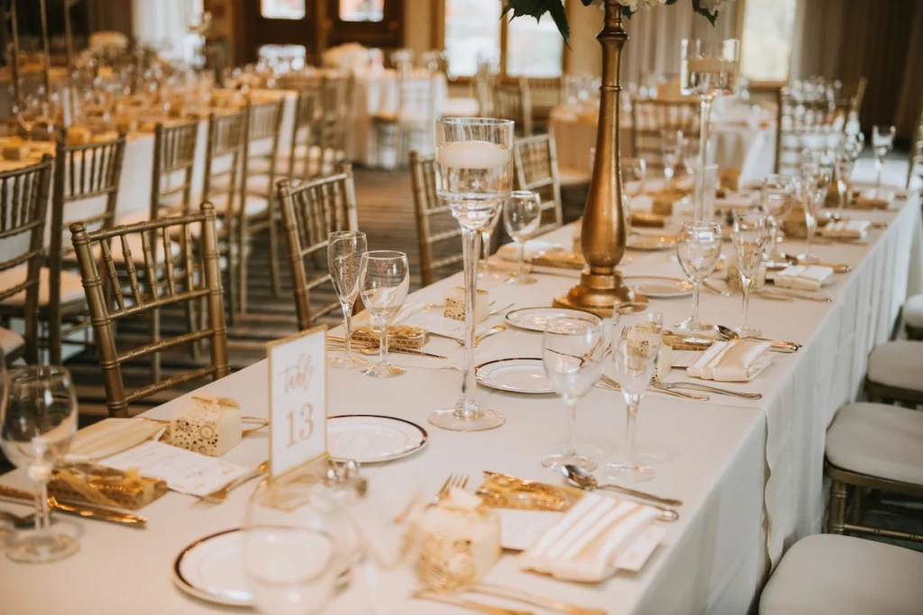 Luxury wedding tablescaping